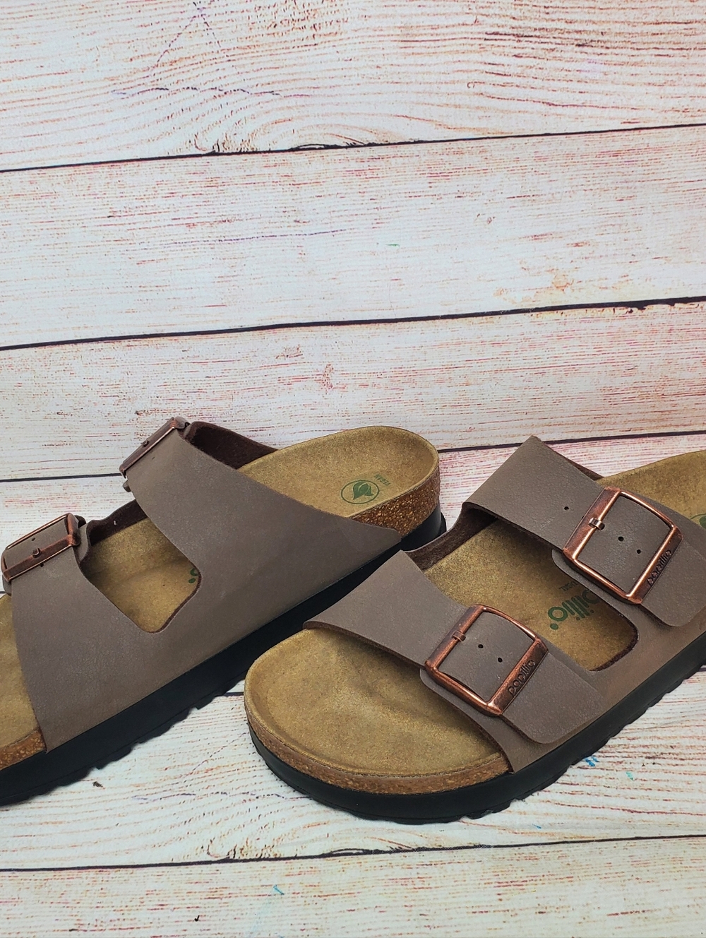 NEW Papillio Birkenstock Womens EU 40 US 9 Mocha Brown Arizona Platform Sandals